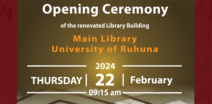 University of Ruhuna celebrates opening of Renovated Library Building