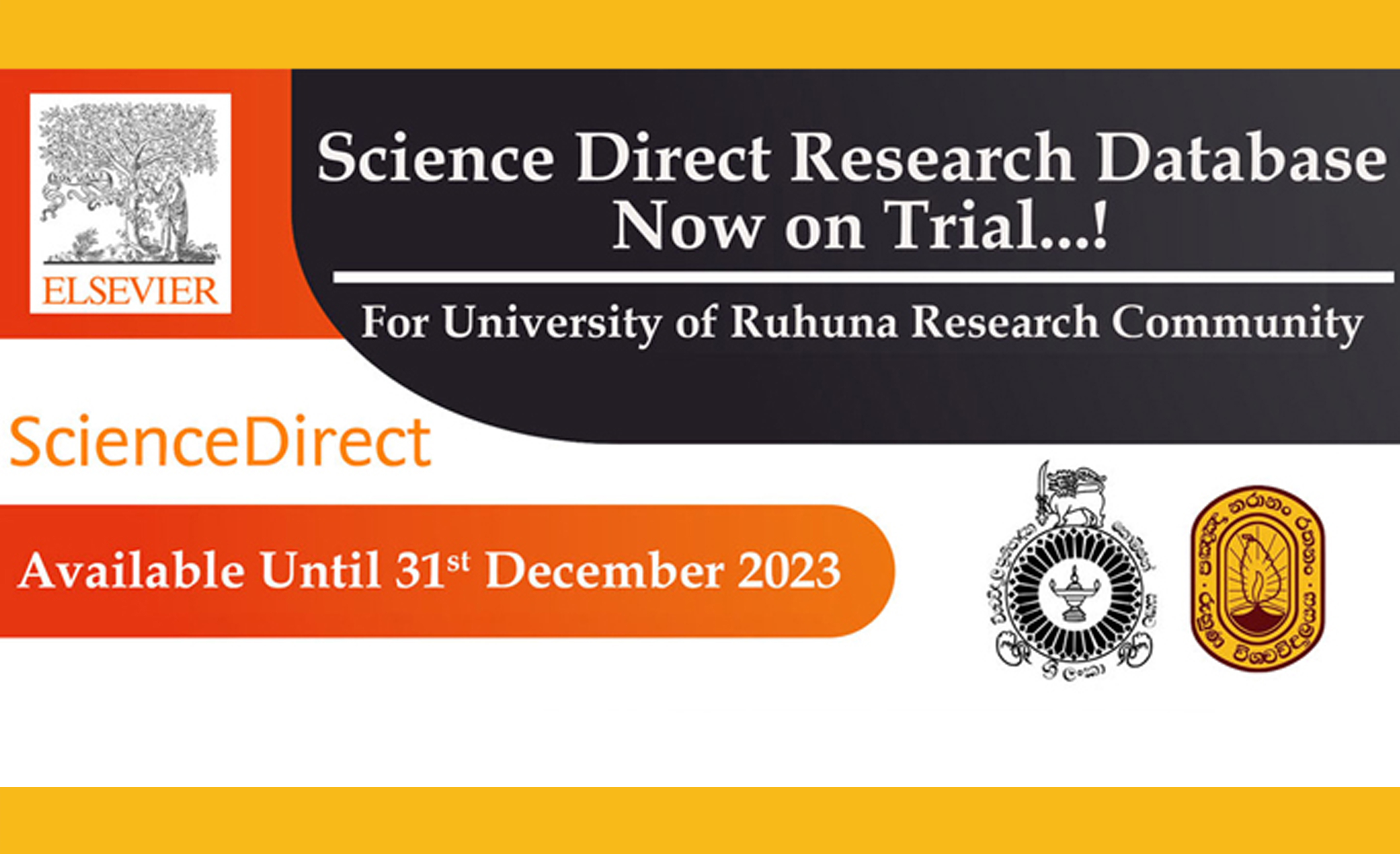 Science Direct Research Database is now on Trial..!