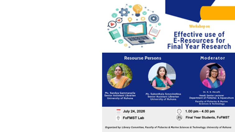 Workshop on the Effective Use of E-Resources for Final-Year Research